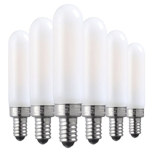 Decoaui E12 G16 LED Globe Light Bulbs - 2700K Soft White Dimmable 4W 6 Pack